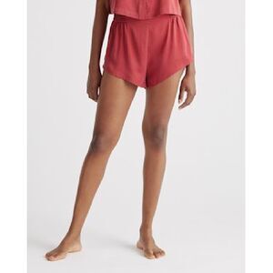 Quince Women 100% Washable Silk Pajama Shorts Red S